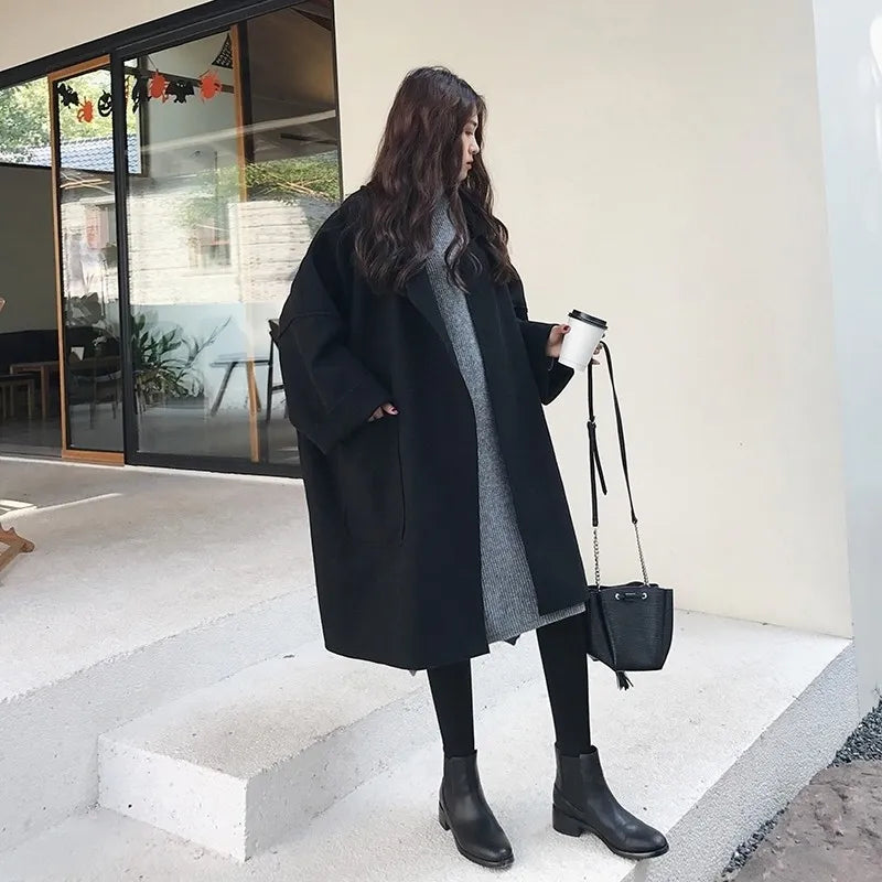 Manteau Élégant Oversize en Laine