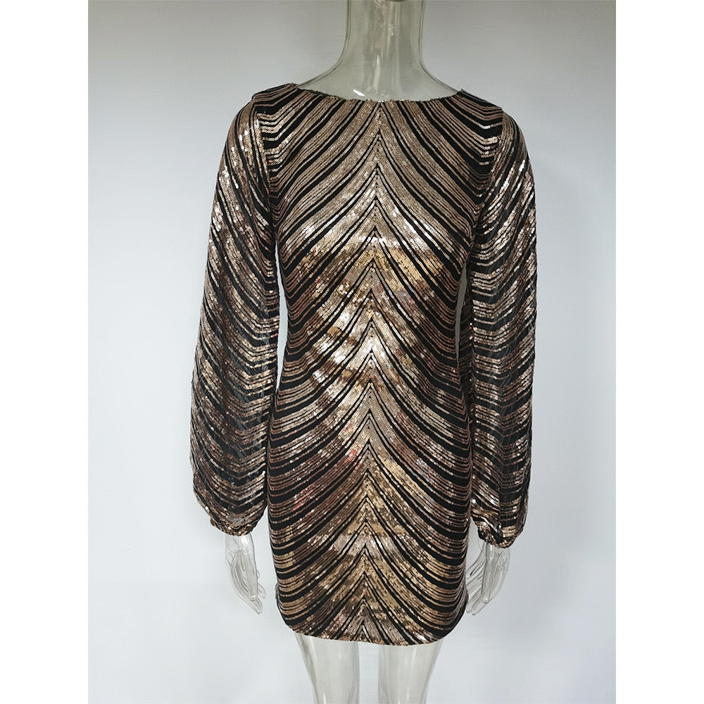 Samara | Geometrische rugloze mini-jurk