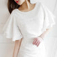 Yasmin | Mooi in witte halfhoge jurk