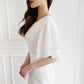 Yasmin | Mooi in witte halfhoge jurk