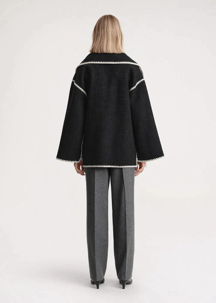 Grace | Comfy Sjaal jas met vollemouwen