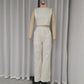 Virtuoso™️ Ronde hals Mouwloze top en broek Tweedelig pak