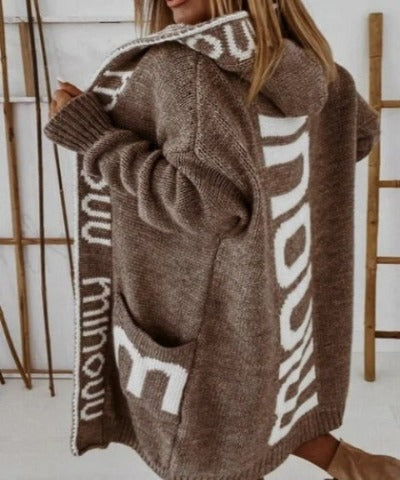 Manon - Long Cardigan Tricoté