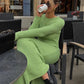 Daisy | DAMES GROENE BODYCON GEBREIDE JURK