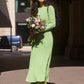 Daisy | DAMES GROENE BODYCON GEBREIDE JURK