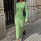 Daisy | DAMES GROENE BODYCON GEBREIDE JURK