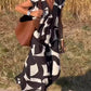 Robe imprimée en V