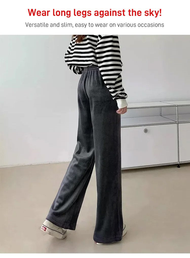 Cripes Pantalon large chaud et épais pour femmes