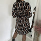 Retro jurk met diamantprint