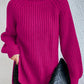 Cripes Dresden - Pull col roulé en coton avec manches raglan et ourlet fendu