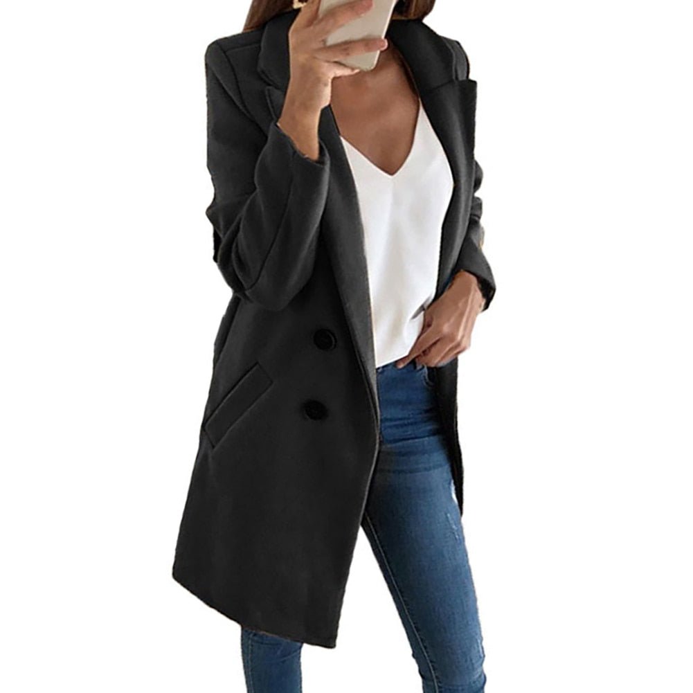 Cripes – Un manteau blazer long élégant