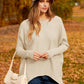 ✨Vente chaude ⭐ Pull tricoté surdimensionné à manches dolman irrégulières pour femmes