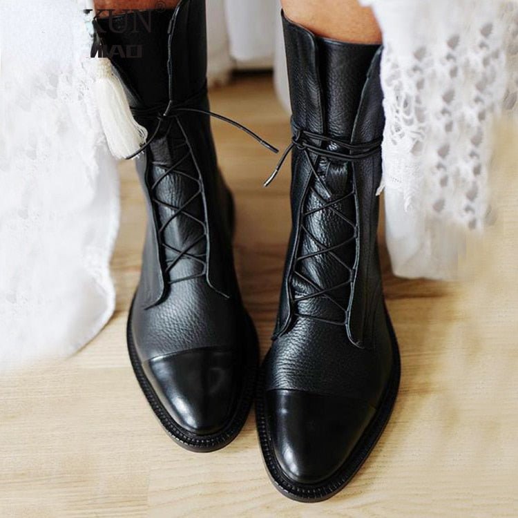 Cripes - bottes d'hiver pour femmes en cuir véritable