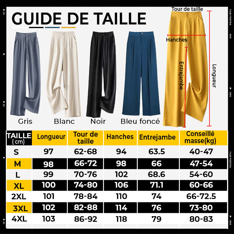 Cripes Pantalon large décontracté pour femmes