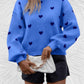 Heart | Oversized trui met ronde hals