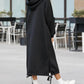 Effen kleur jurk met capuchon
