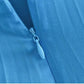 Cripes Criss-cross Licou Robe plissée bleue