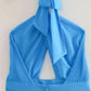 Cripes Criss-cross Licou Robe plissée bleue