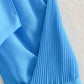 Cripes Criss-cross Licou Robe plissée bleue