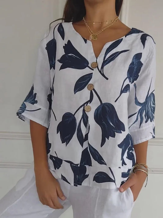 Janneke | Elegante Blouse met V-hals