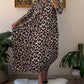 Elegante Jurk met zakken en luipaardprint