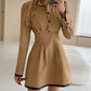 Maud | Comfy Lange mouw taille jurk