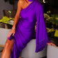 Isa - Elegante damesjurk, split met kwastjes