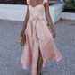 Robe avec nœud à la taille imprimée avec manches papillon