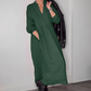 Dove - Robe élégante avec anneau en V et manches longues