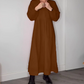 Dove - Robe élégante avec anneau en V et manches longues
