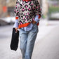 Luipaard Pull-over met lange mouwen