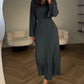 Linda - Robe élégante en maille avec nœud à la taille