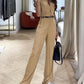 Lisa - Elegante Set met effen overhemd en broek