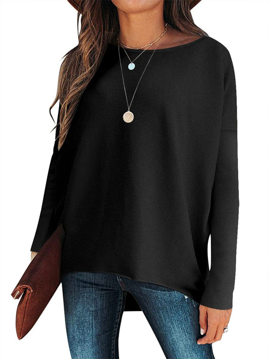 ✨Vente chaude ⭐ Pull tricoté surdimensionné à manches dolman irrégulières pour femmes
