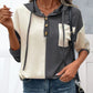 Relaxte Hoodie met kleurblokken