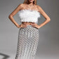 Cripes Ensemble de bandage à plumes et à paillettes Vienne