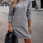 Effen casual hoodie jurk