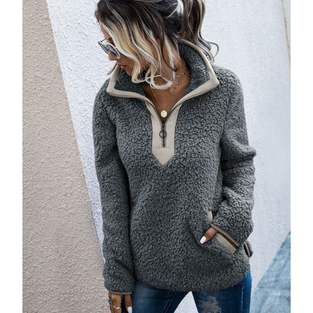 Veala | Warme en gezellige Sherpa Fleece wintertrui