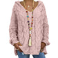 | Pull en tricot avec capuche
