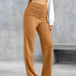 I Pantalon taille haute élastique