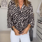 Herfstblouse met zebraprintje