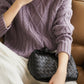 CRIPES - Pullover mit Stehkragen und Aran-Muster