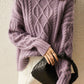 CRIPES - Pullover mit Stehkragen und Aran-Muster
