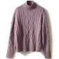 CRIPES - Pullover mit Stehkragen und Aran-Muster