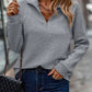 Fania | Pull Col V Zippé Élégant pour Femmes