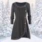 Layla | Comfy tuniek trui met effen knopen