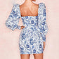Kimberly | Dames sexy bloemen V-hals met lange mouwen