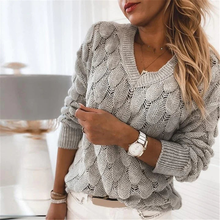 CRIPES - V-Ausschnitt Strickpullover