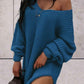 Marivic | Oversized gebreide off shoulder trui