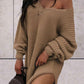 Marivic | Oversized gebreide off shoulder trui